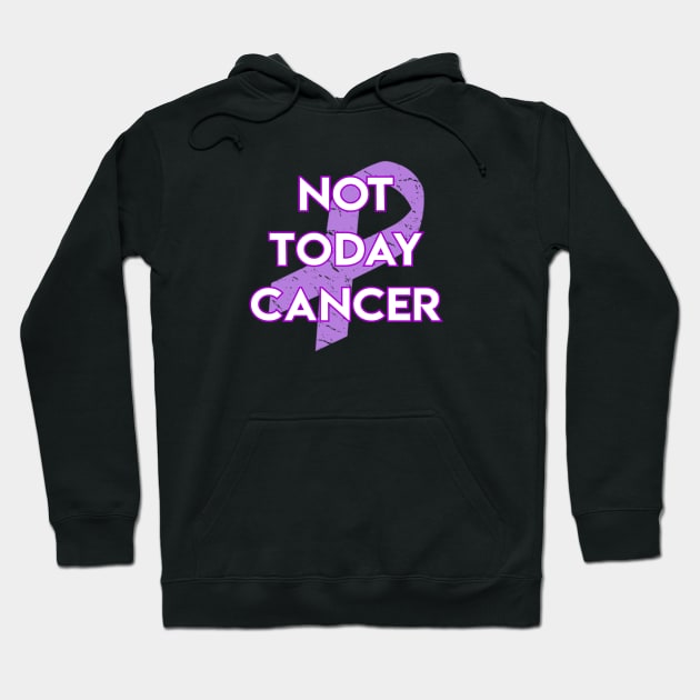 Not Today Cancer Lavender Ribbon Hoodie by jpmariano